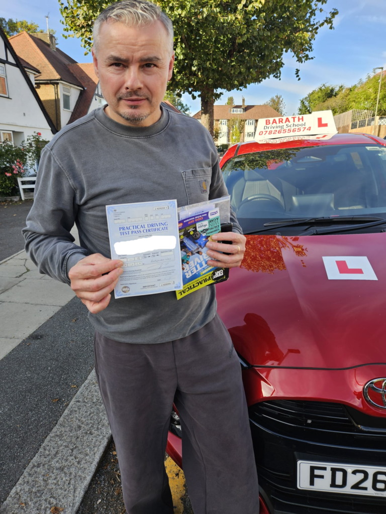 Student image successfully completed at barath driving school uk